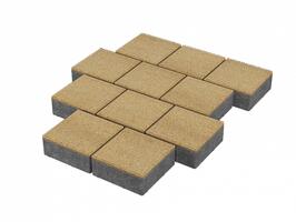  Тротуарная плитка Stellard Квадрат 200х200х60 мм Желтый: внешний вид